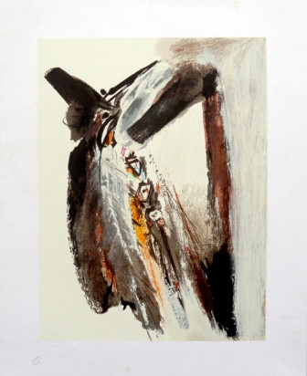 Lescay (Alberto Lescay Merencio) #6250. "Pajaro," N.D. Serigraph print. 16.5 x 13 inches. 