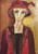 Sandra Dooley, "Rita III," 2005. Mixed media on burlap. 29.5" x 21”                                          #4645
