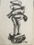 Alain Moreira,     Untitled, 2002. Charcoal On Canvas.                                                20” X 13.5”                                                                                 #6132