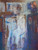 Julia Valdés #1786.    "De La Serie: Mascaras," 1998. Acrylic On Paper  25.5" 19.75"