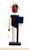 Fuster (José Rodríguez Fuster), Untitled, 2025. Mixed media on wood sculpture. 22" H x 7" W x 4" D. #5879E