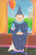 Arcadio Franco, "Arlequin con Gato," 2001. Acrylic on canvas. 31.75" x 22.5". 4198