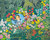 El Maestro (Luis Joaquín Rodríguez Arias), "Extravío en el jardín," 2022. Acrylic on canvas. 14" x 17". #5348J.