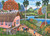Eduardo Núñez Pérez, "A la orilla del lago," 2021. Acrylic on canvas. 18" x 25". #5171C.