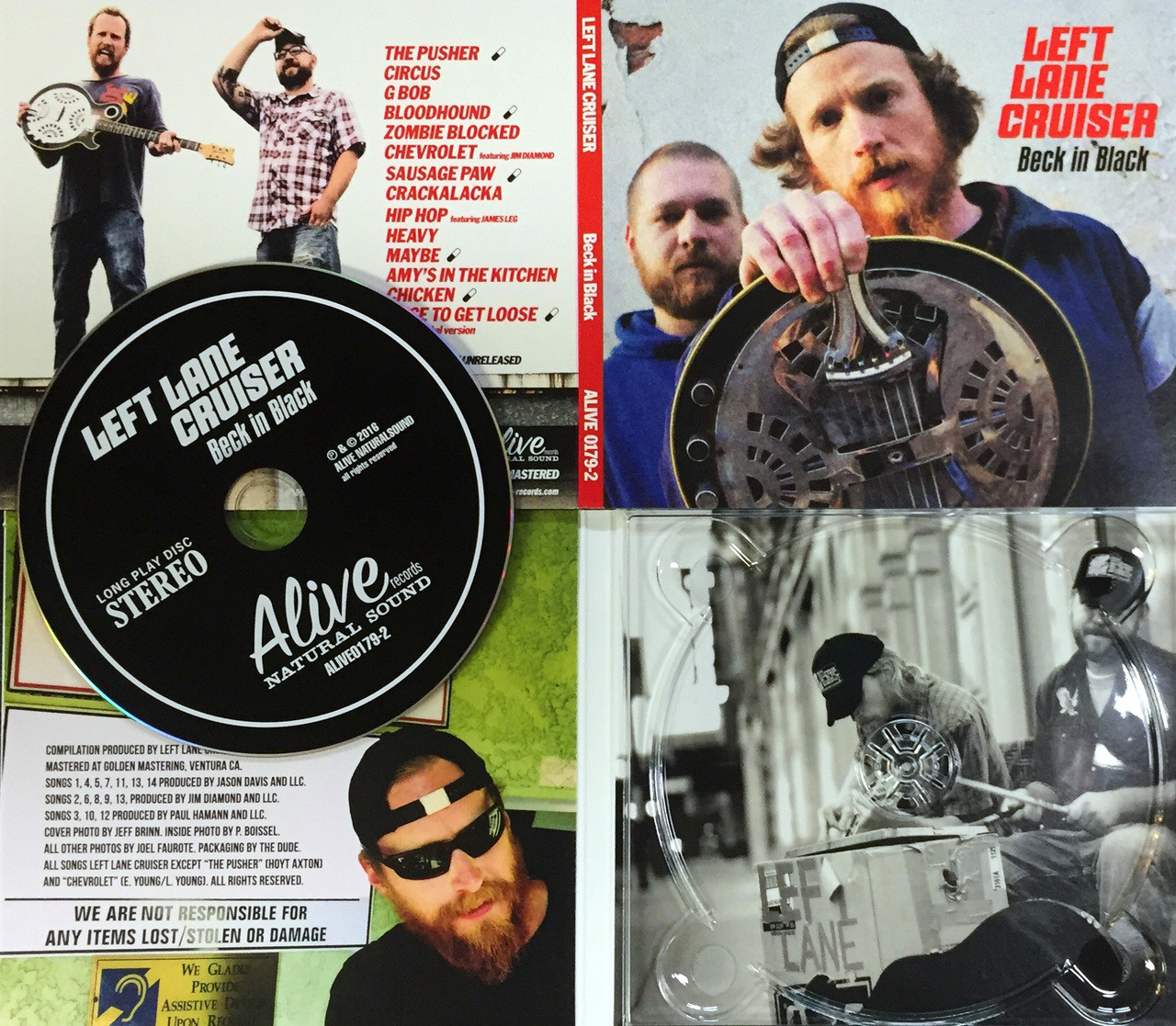 LEFT LANE CRUISER - BECK IN BLACK with SIX NEW TRACKS ! DIGIPACK