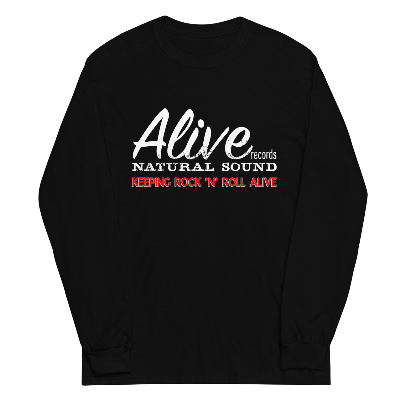 ALIVE - KEEPING ROCK N ROLL ALIVE - LONG SLEEVE T-SHIRT (BLACK