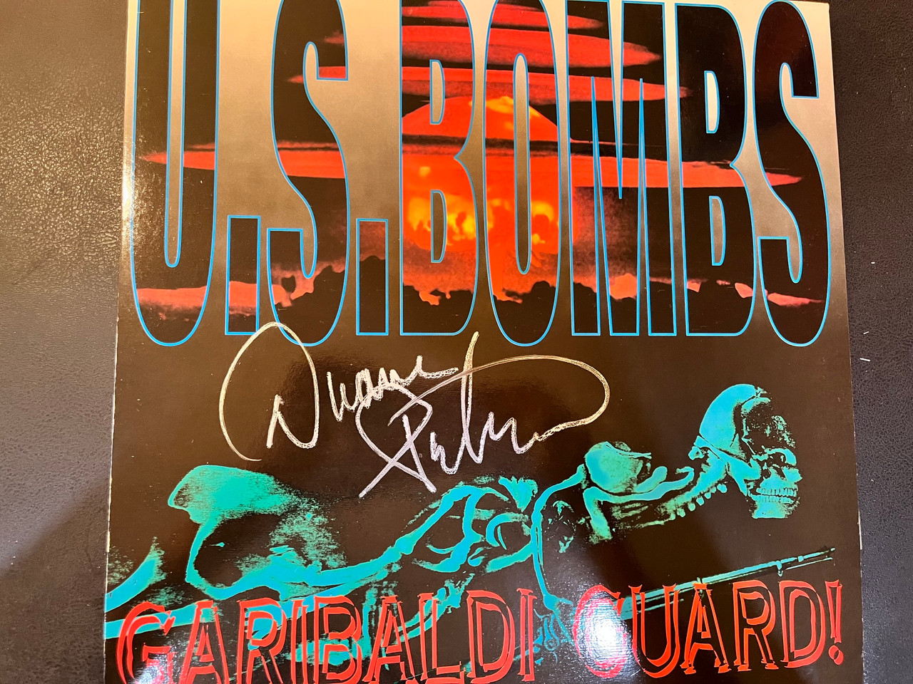 US BOMBS -AUTOGRAPHED !!GARIBALDI GUARD (ALIVE 0196) LP - Bomp Records