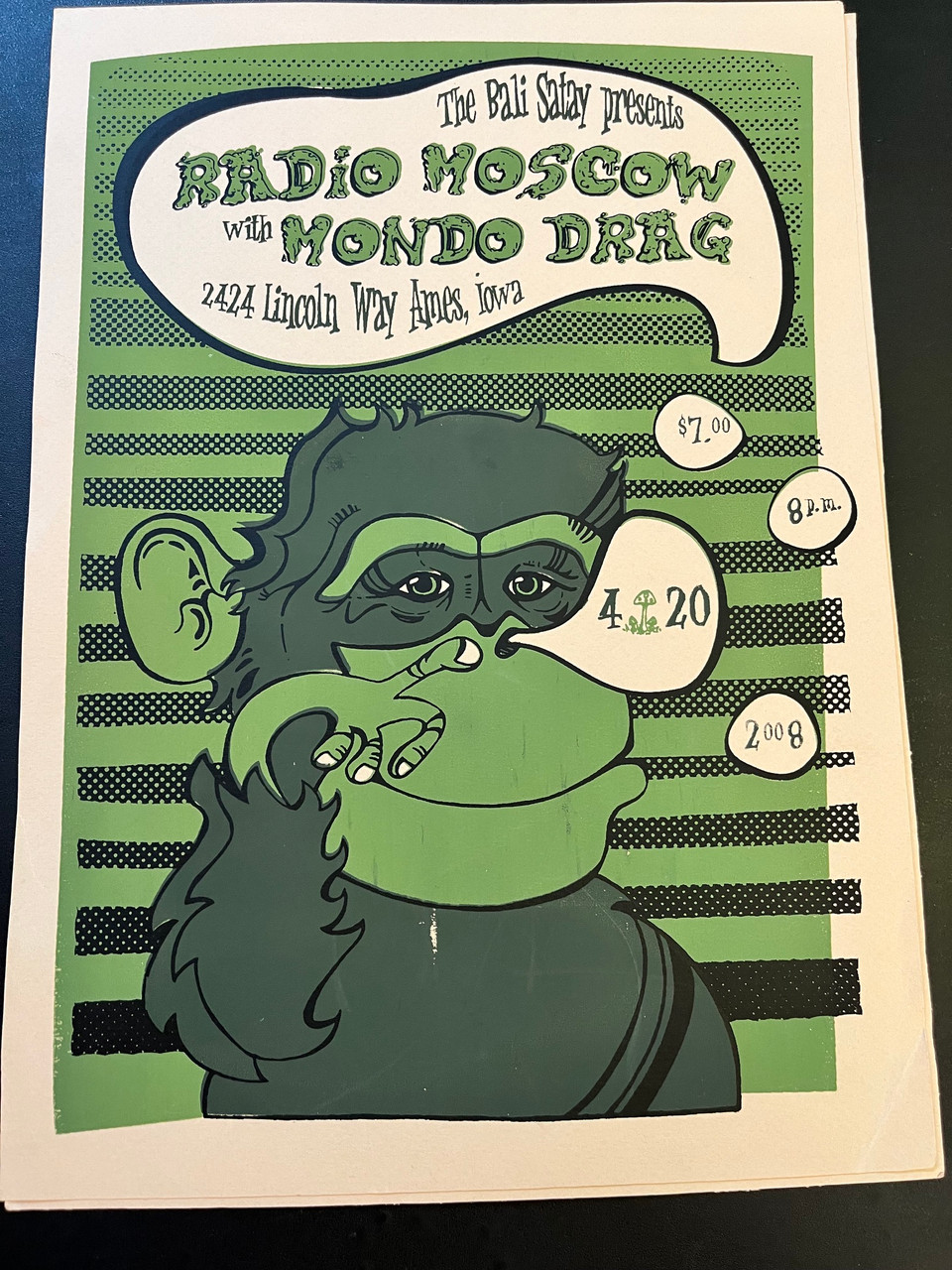RADIO MOSCOW/ MONDO DRAG 2008 CONCERT POSTER - Bomp Records