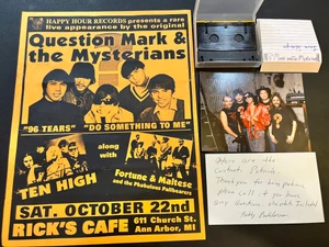 QUESTION MARK AND THE MYSTERIANS SET- AUCTION ITEM! WITH DAT, PHOTO, FLIER AND NOTE FROM BOBBY BALDERRAMA  
