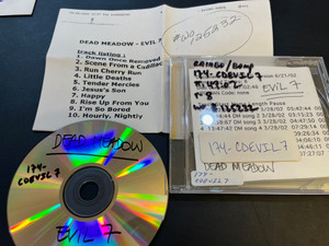 DEAD MEADOW- EVIL 7 (BJM'S LABEL) CD MASTERS