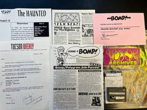 HAUNTED- DAT  WITH ORIG 80S  ZINES, PRESS RELEASE, AND REVIEWS- DAT SET