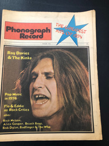 PHONOGRAPH RECORD MAGAZINE (GREG SHAW) Jan 1974 KINKS BOOKS & MAGS PHONOGRAPH RECORD MAGAZINE (GREG SHAW) Jan 1974 KINKS BOOKS & MAGS