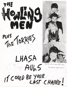 HOWLING MEN   -PRE TELLTALE HEARTS!COPY OF FLIER FROM THE BOMP COLLECTION  -WAREHOUSE FIND HOWLING MEN   -PRE TELLTALE HEARTS!COPY OF FLIER FROM THE BOMP COLLECTION  -WAREHOUSE FIND