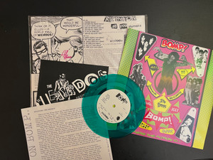 WEIRDOS- SET #2 AUTOGRAPHED BOMP PRESSING- Destroy All Music  1977 LP , BIO &  GREEN VINYL 7" W SLEEVE