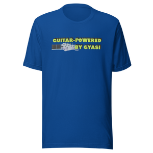 GUITAR-POWERED BY GYASI T-Shirt (BLUE) FREE SHIPPING GUITAR-POWERED BY GYASI T-Shirt (BLUE) FREE SHIPPING