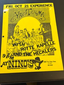 YARD TRAUMA - 1983 VINTAGE ORIGINAL GIG FLIER  