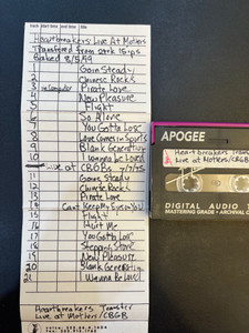 HEARTBREAKERS- LIVE AT MOTHERS CBGB-  DAT FORMAT! ONE OF A KIND.. 