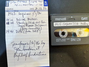 MC5- SAGINAW 1-1-70  (NEW DUBS) DAT FORMAT! ONE OF A KIND..