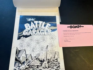 BATTLE OF THE GARAGES - ORIGINAL 80S PASTE UP ARTBOARD FOR USE IN ADVERTISEMENT-