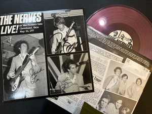 NERVES - SET #2. AUTOGRAPHED BY ALL 3 MEMBERS!   Live At The Pirate's Cove 1977 - PINK VINYL NERVES - SET #2. AUTOGRAPHED BY ALL 3 MEMBERS!   Live At The Pirate's Cove 1977 - PINK VINYL