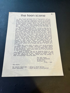 TEEN SCENE VOL 1- FANZINE FROM THE COLLECTION OF GREG SHAW- 