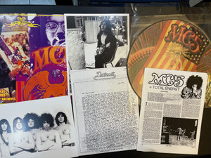 MC5 - POT LEAF PICTURE DISC , RARE! ARCHIVAL SET -ART by GARY GRIMSHAW! - WITH VINTAGE PHOTOS, LESTER BANGS LETTER, AND MORE!