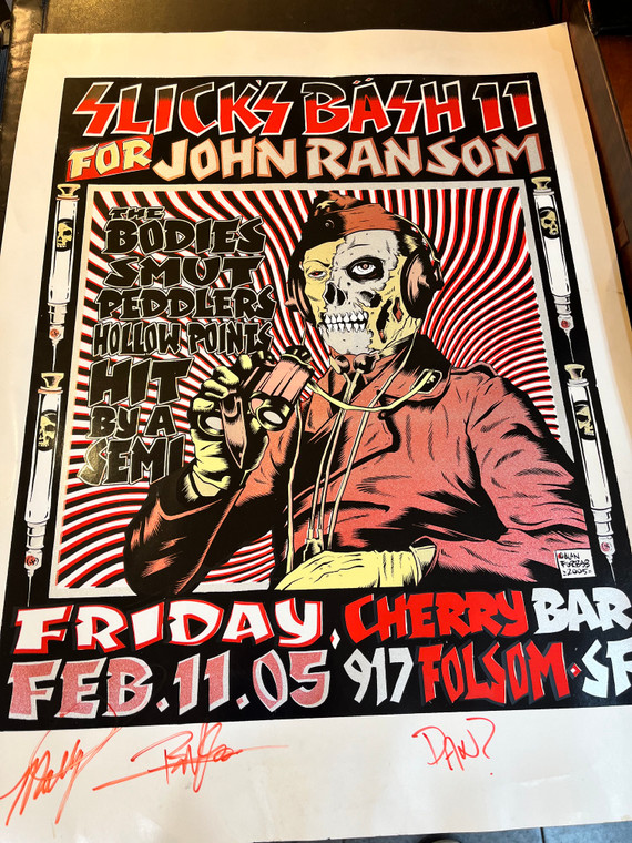 SLICKS BASH 11- For John Ransom  AUTOGRAPHED featuring The Bodies. ART BY ALAN FORBES  Smut Peddlers, and Hollow Points.