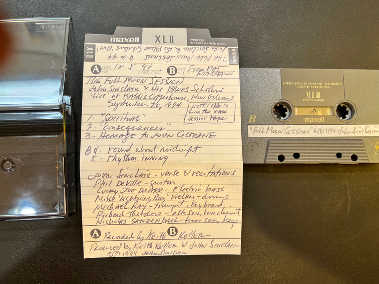 JOHN SINCLAIR (STAR OF JOHN LENNON SONG)FULL MOON SESSIONS 1994- VINTAGE CASSETTE 