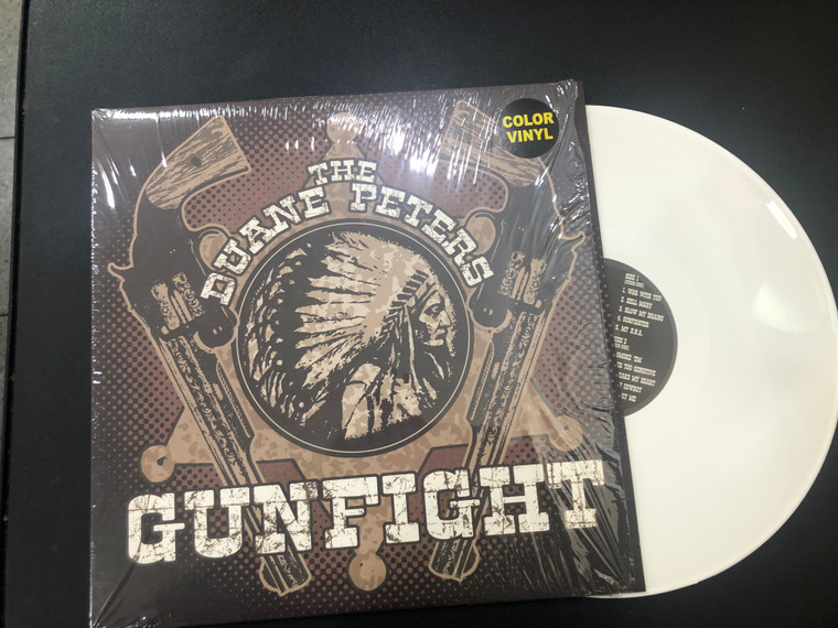 PETERS , DUANE - GUNFIGHT- ORIG PRESS WHITE VINYL!  LP