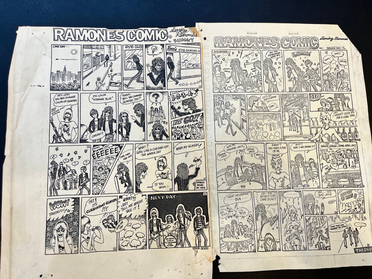 RAMONES COMICS- STARRING RAMONES - BY KUMMY - 2 PAGES 