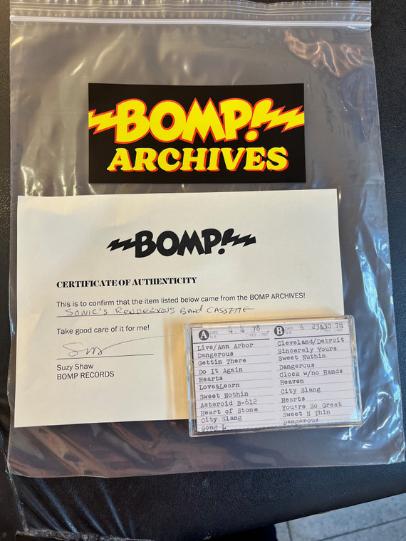 SONIC'S RENDEZVOUS BAND SET  -CASSETTE from the collection of Greg Shaw-
