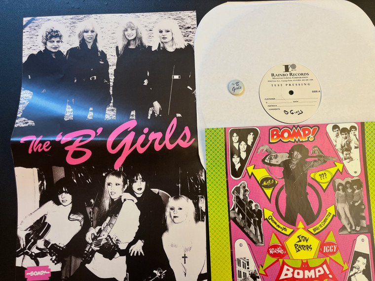 B GIRLS- BAD NOT EVIL - TEST PRESSING SET with  SPECIAL COVER , VINTAGE BADGE AND POSTER!