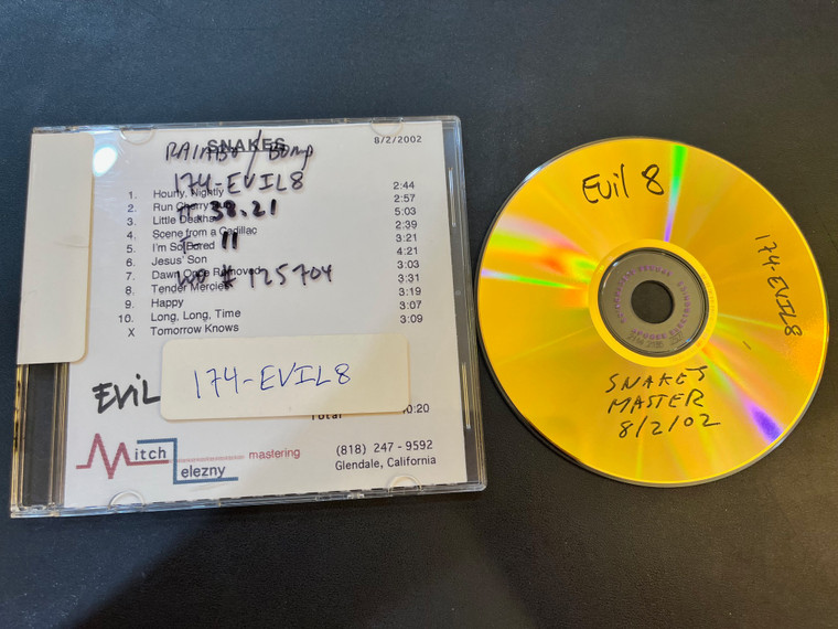 SNAKES- EVIL 8-(BJM'S LABEL)  CD MASTER - ONLY ONE MADE.