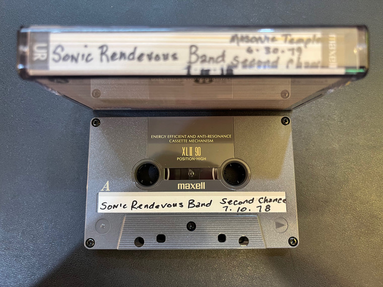 SONIC RENDEZVOUS BAND- MASONIC TEMPLE LIVE AT SECOND CHANCE 7/10/78   ARCHIVAL CASSETTE