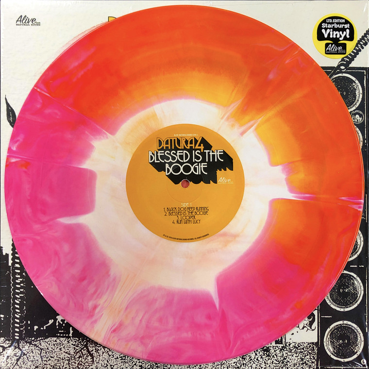 DATURA4  -BLESSED IS THE BOOGIE9 (70s style psych )HAND MIXED STARBURST VINYL