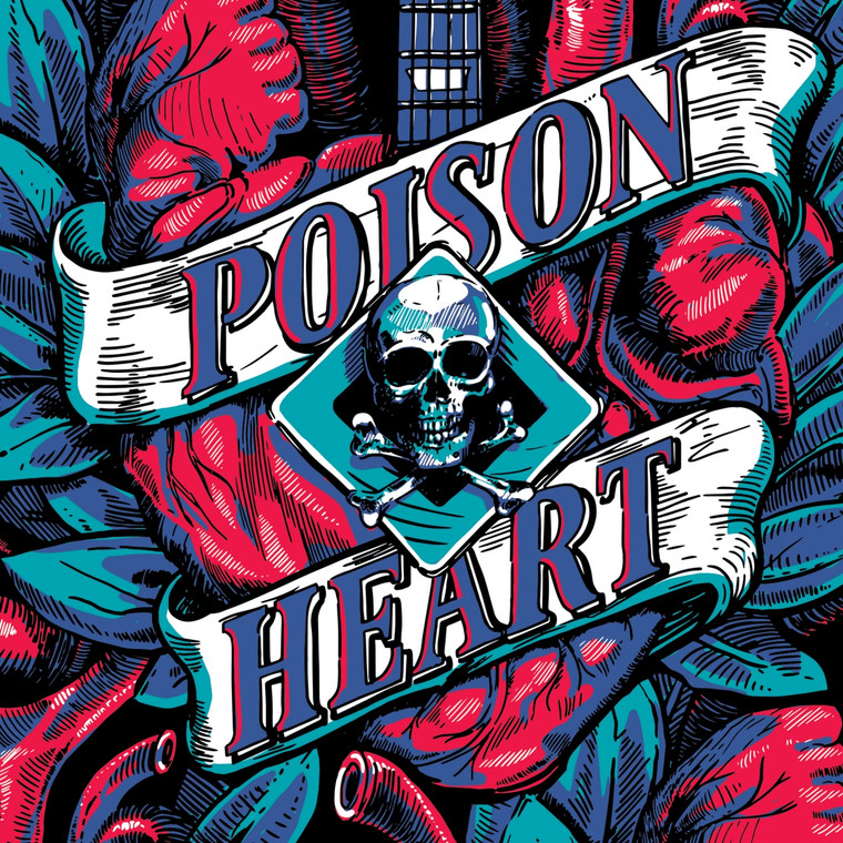 POISON HEART  -Heart of Black City  (Polish high octane R&R MC5 style) SAALE! LP