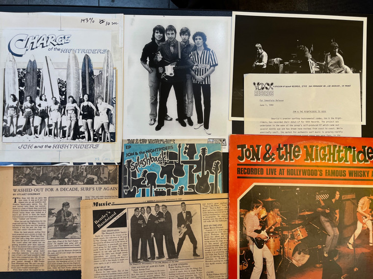 JON & The NIGHTRIDERS  -SUPERFAN SET with RARE PHOTOS, PRESS RELEASES AND MORE! 