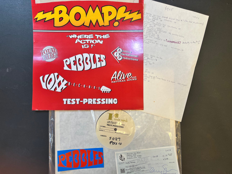 PEBBLES  - VOL 10 AIP 5027 ORIG 1980 TEST W. GREG SHAW "AUTOGRAPH" & NOTES, SPECIAL COVER -LP
