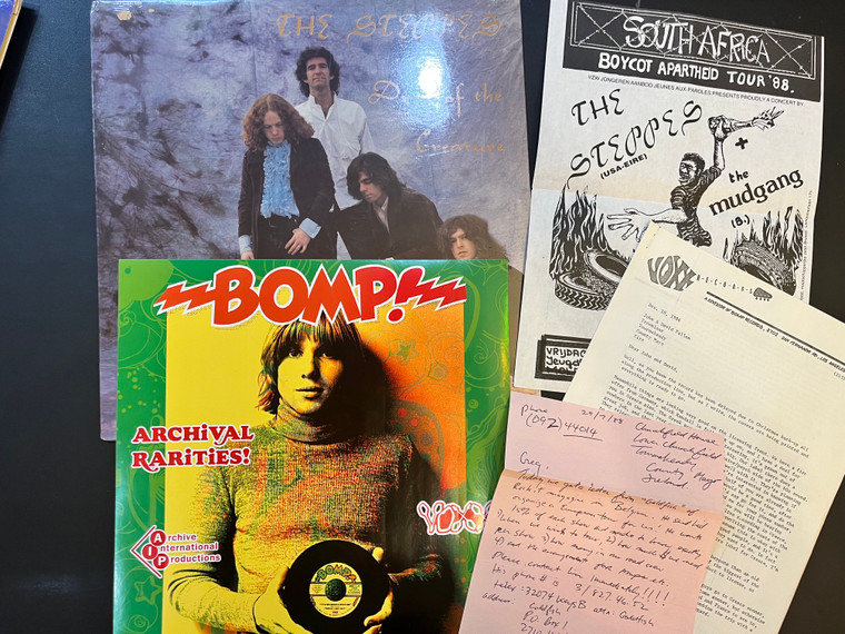 STEPPES  -Drop of the Creature SET WITH PERSONAL LETTERS , 1988 "BOYCOT APARTHEID TOUR" FLIER  LP