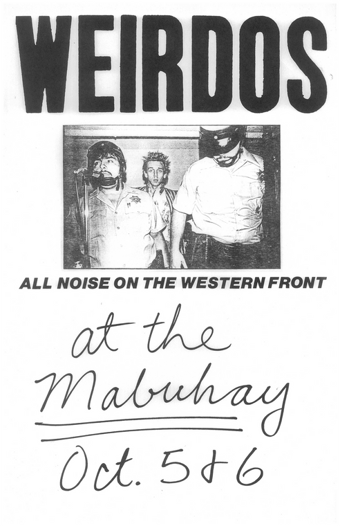 WEIRDOS   -COPY OF POSTER  FROM THE COLLECTION OF CLIFF ROMAN  