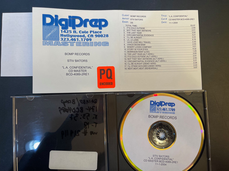 SITV BATORS- L.A CONFIDENTIAL  -BOMP 4089 MASTER CD TEST