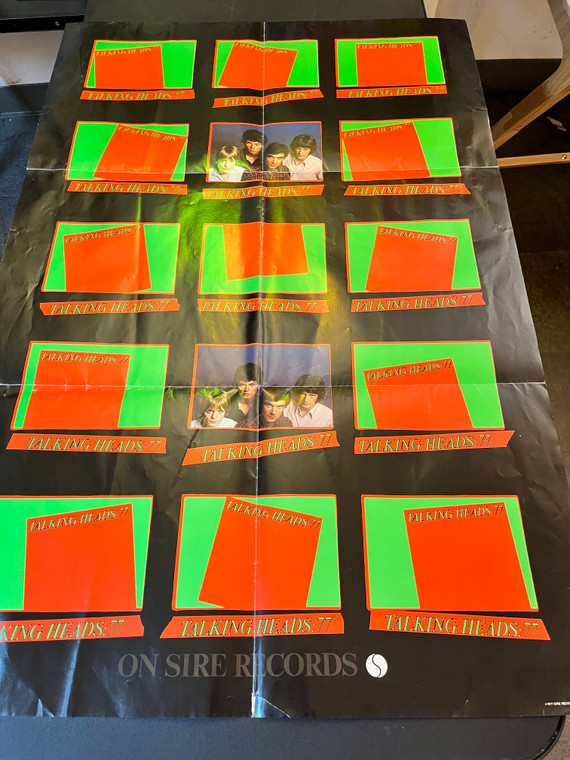 TALKING HEADS- RARE PROMO POSTER- AUCTION ITEM - Submit bids  by SUNDAY MAY 31