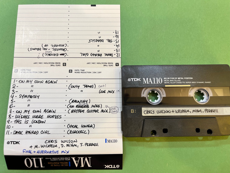 CHRIS WILSON ,WILHELM, MIHM & FERRELL -1995.-Outtakes from session with the 4 Flamin’ Groovies. Unreleased!! VINTAGE CASSETTE 