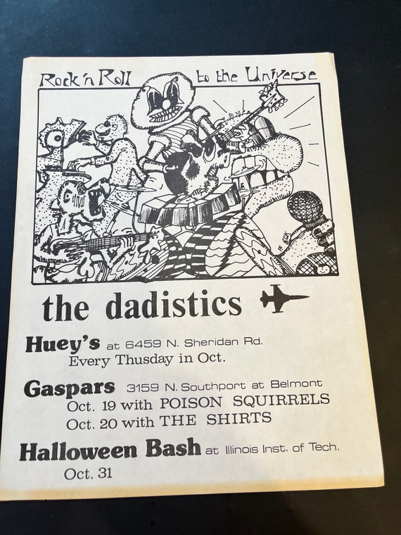 DADISTICS -Original 1979 flier from our files (70s BOMP power pop) 