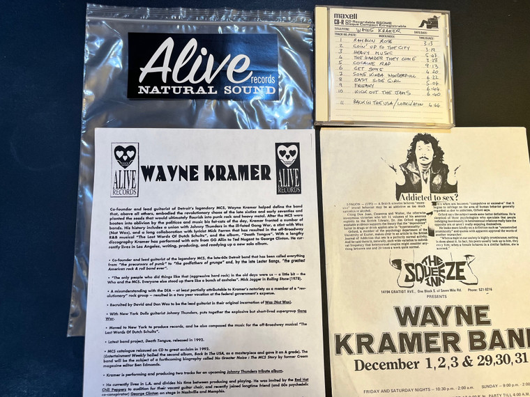 WAYNE KRAMER (MC5) LIVE at DINGWALLS  ARCHIVAL CD- SET WITH EXTRAS!  MASTER  CD- 