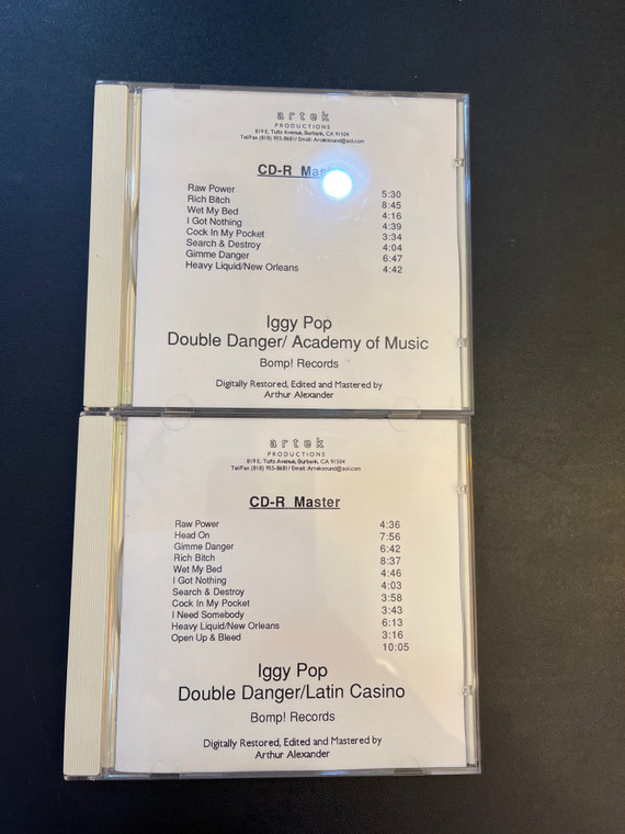 IGGY POP- DOUBLE DANGER -MASTER TEST  2 CD SET 