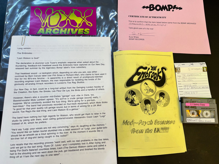 EMBROOKS - OUR NEW DAY- DAT  PLUS EXTRAS- ONE OF A KIND..DAT SET 