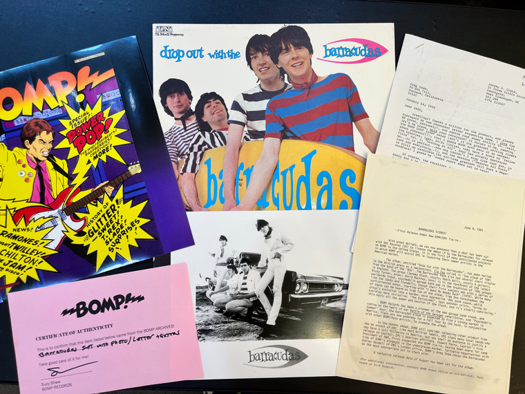 BARRACUDAS -ARCHIVAL SET -"DROP OUT WITH ", Incl personal letters, photos, and orig promo sheet 1981!