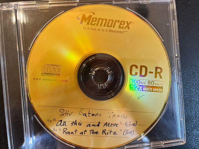 BATORS, STIV- "LIVE ALL THIS AND MORE/RANT AT THE RITZ"  ARCHIVAL CD MASTER 