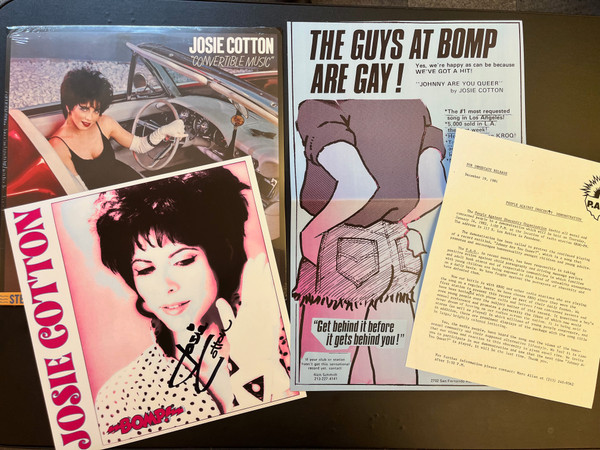 JOSIE COTTON SET !AUTOGRAPHED! Convertible Music-on purple vinyl